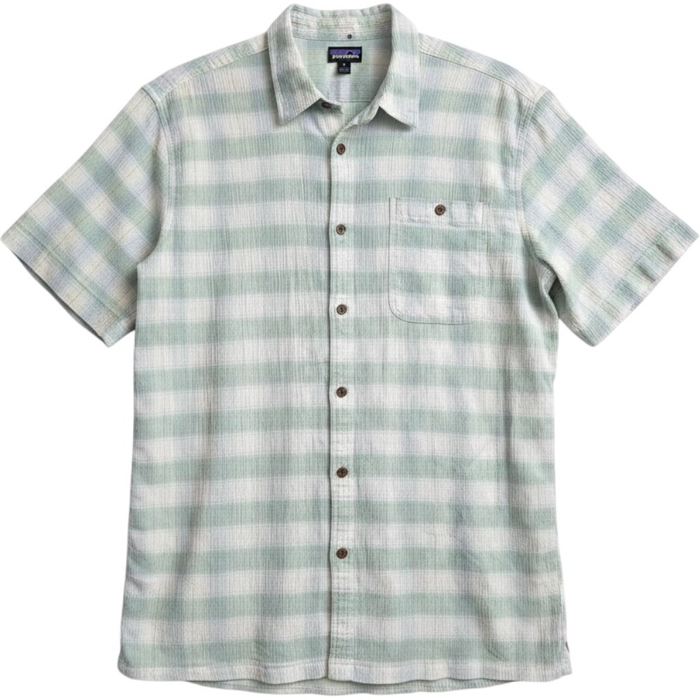 Patagonia Button Up XL Blue White Striped Organic Cotton Seersucker Gorpcore - Picture 1 of 6